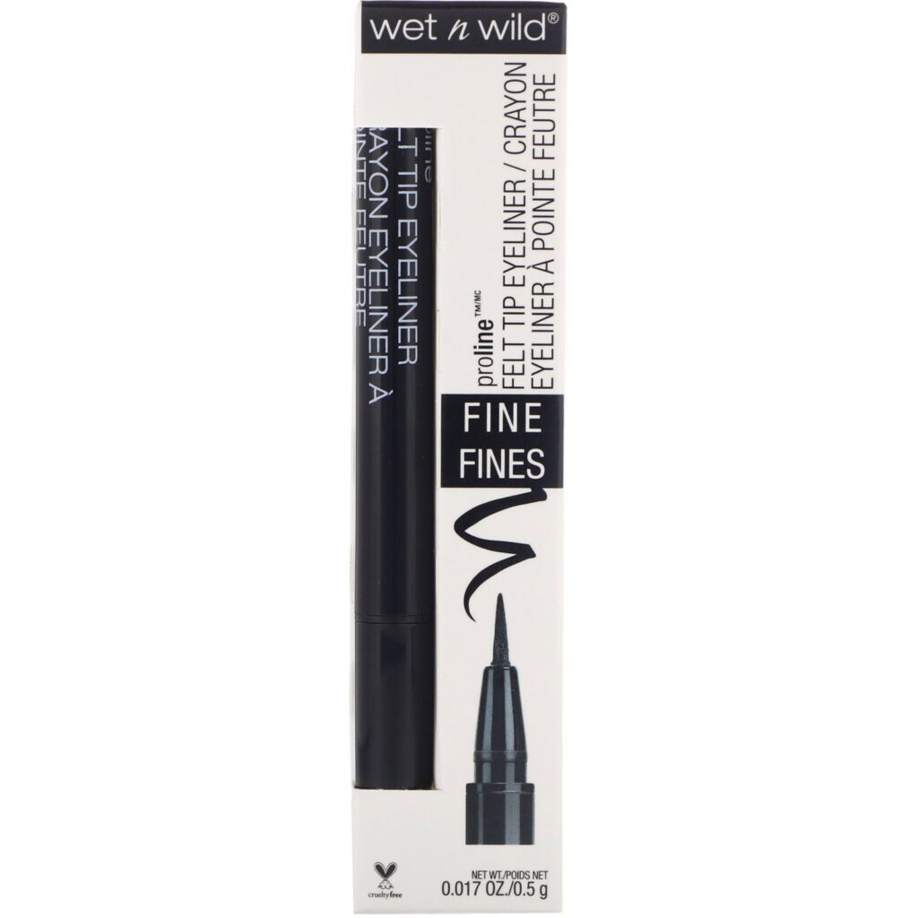 Wet n Wild, ProLine, Delineador com Ponta de Feltro, Preto, 0,5 g (0,017 oz) - Imagem 2
