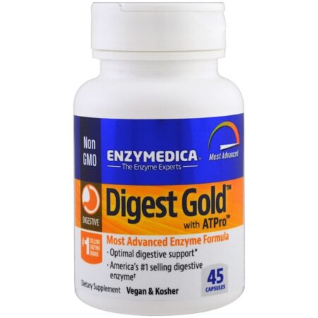 Enzymedica, Digest Gold com ATPro, 45 Cápsulas