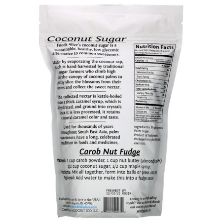 Foods Alive, Superfoods, Coconut Sugar, 14 oz (395 g) - Image 2