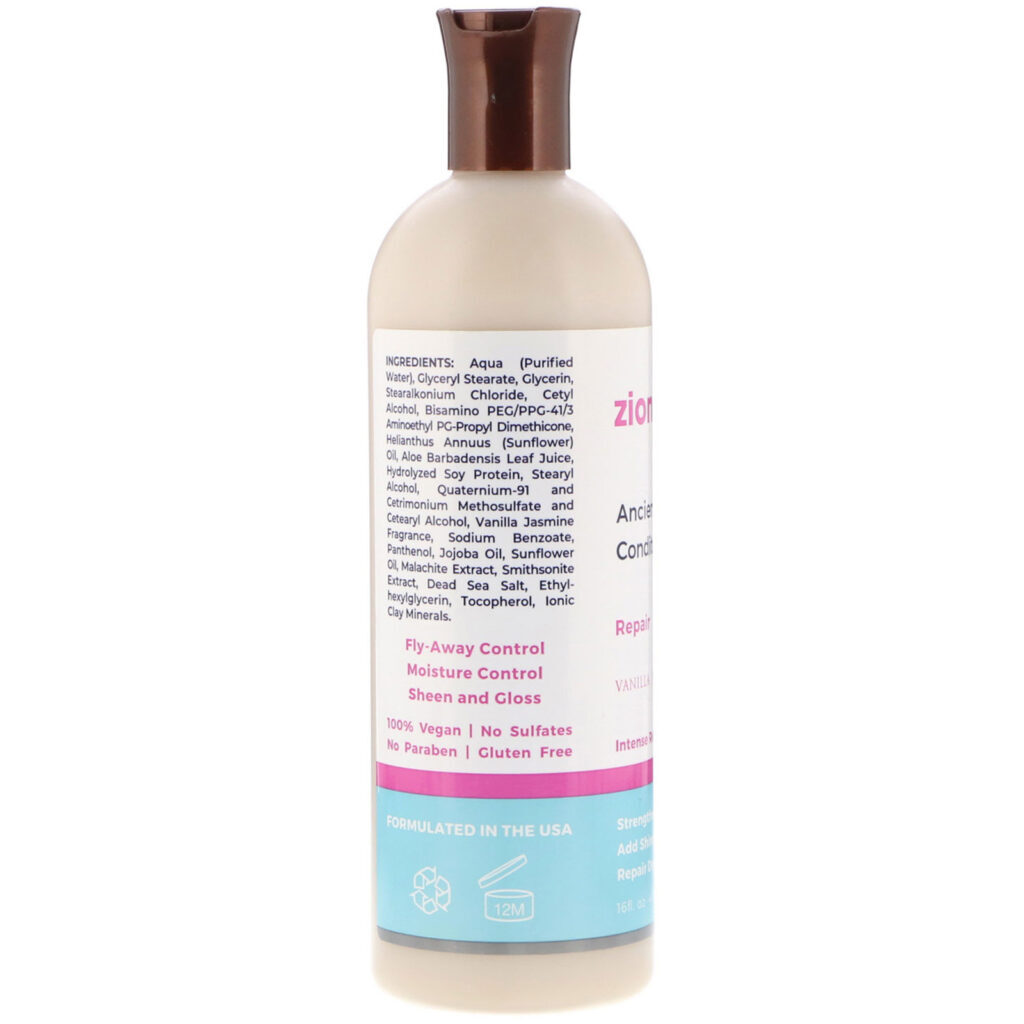 Zion Health, Condicionador de Minerais Antigos, Reparação, Baunilha e Jasmim, 473 ml - Imagem 2