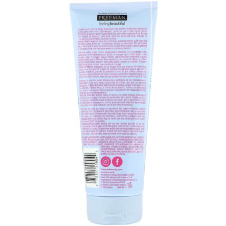 Freeman Beauty, Sentindo-se bonita, Máscara de Creme de Gel Hidratante, Água Glaciar + Peônia Rosa, 6 fl oz (175 ml) - Image 2