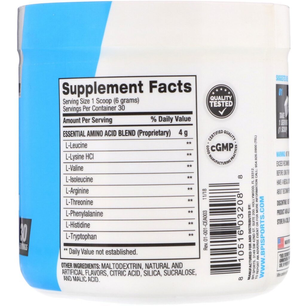 BPI Sports, Clinical Essential Aminos, Doce Azedo, 6,35 oz (180 g) - Imagem 2