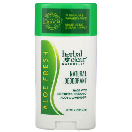 21st Century, Herbal Clear Naturally, Natural Deodorant, Aloe Fresh, 2.65 oz (75 g)