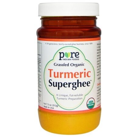 Pure Indian Foods, Qualidade Orgânica, Superghee com Cúrcuma, 7.5 oz (212 g)