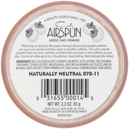 Airspun, Pó facial solto, Naturally Neutral 070-11, 65 g - Image 2