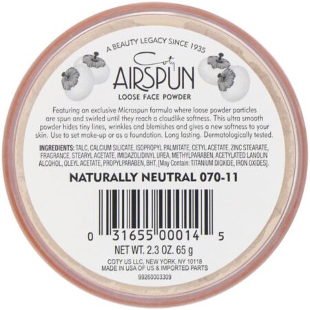 Airspun, Pó facial solto, Naturally Neutral 070-11, 65 g - Imagem 2