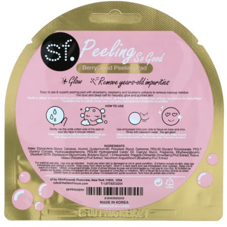 SFGlow, Peeling So Good, BerryGood Peeling Pad, 1 Pad, 7 ml (0.24 oz) - Image 2