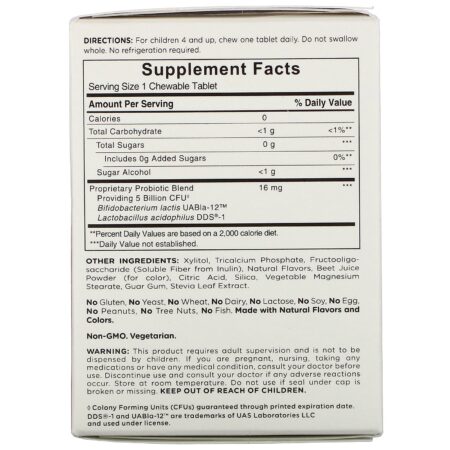 American Health, Probiotic KidChewables, Natural Strawberry Vanilla Flavor, 5 Billion Live Cultures , 30 Chewable Tablets - Image 2