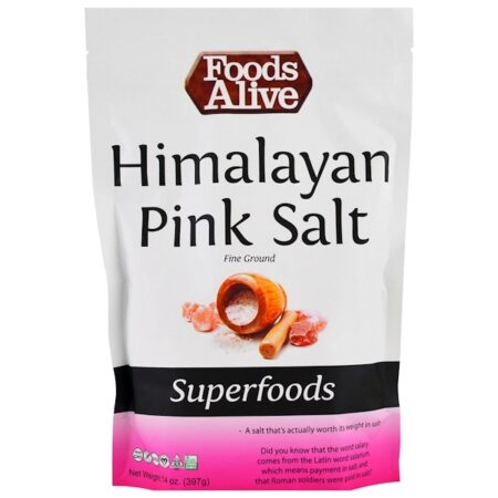 Foods Alive, Superfoods, Himalayan Pink Salt, fine ground, 14 oz (397 g)