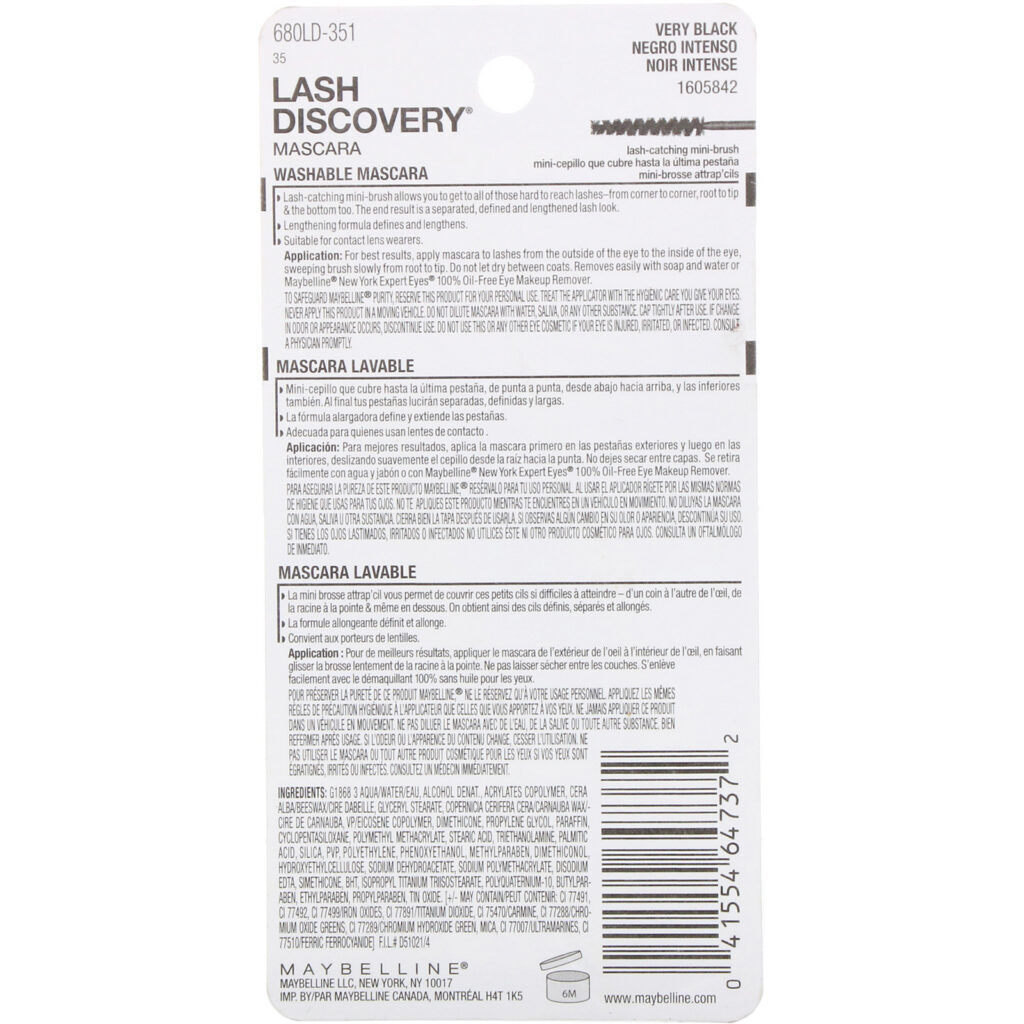 Maybelline, Máscara Lash Discovery, Very Black, 4,7 ml - Imagem 3