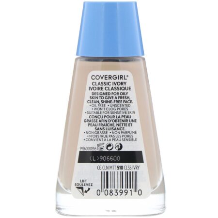 Covergirl, Base líquida Clean Matte, 510 Marfim clássico, 30 ml - Image 2