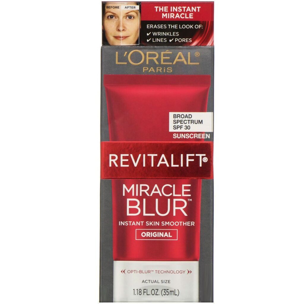L'Oreal, Revitalift Miracle Blur, suavizador instantâneo da pele, Original, FPS 30, 35 ml - Imagem 2