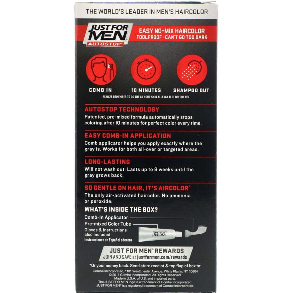 Just for Men, Tintura para cabelo masculino Autostop, Light Brown A-25, 35 g - Imagem 2