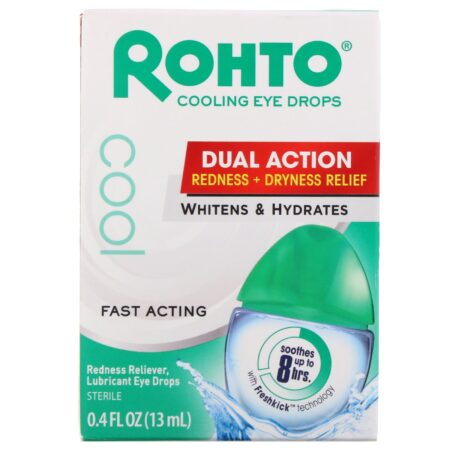 Rohto, Colírio Refrescante para os Olhos, Ação Dupla no Alívio da Vermelhidão + Ressecamento, 13 ml (0,4 fl oz) - Image 2