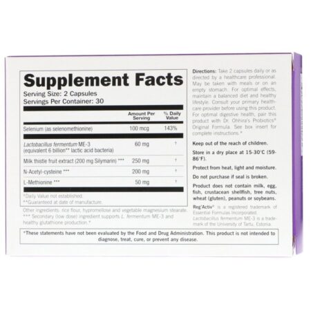 Dr. Ohhira's, Reg'Activ, Detox e Saúde do Fígado, 60 Cápsulas - Imagem 2