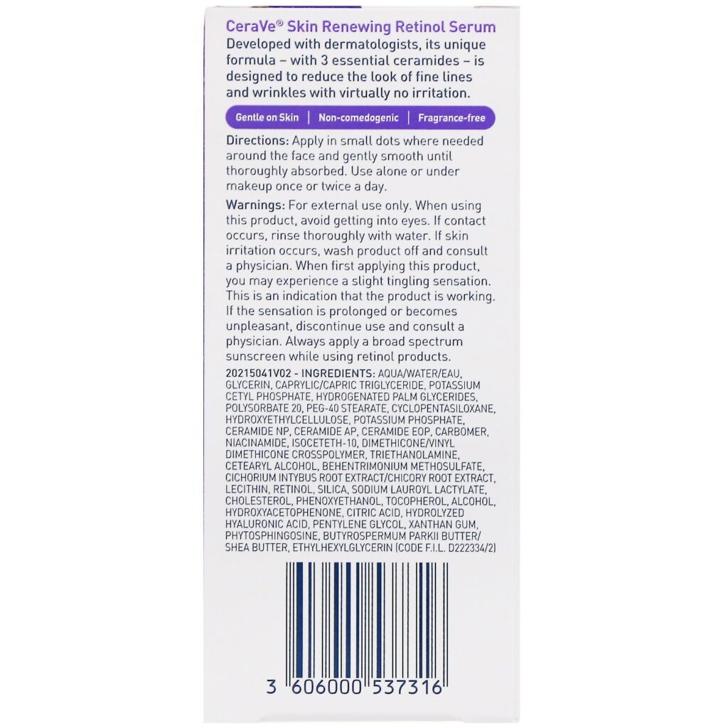 CeraVe, Sérum Creme Renovador da Pele, 30 ml (1 fl oz) - Imagem 3