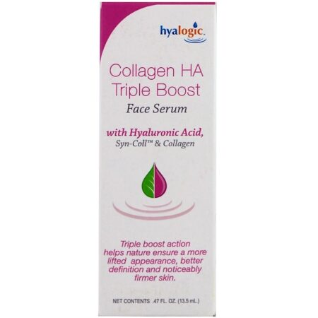 Hyalogic, Soro Facial Triple Boost Colágeno AH, frasco de 0,47 oz (13,5 ml)