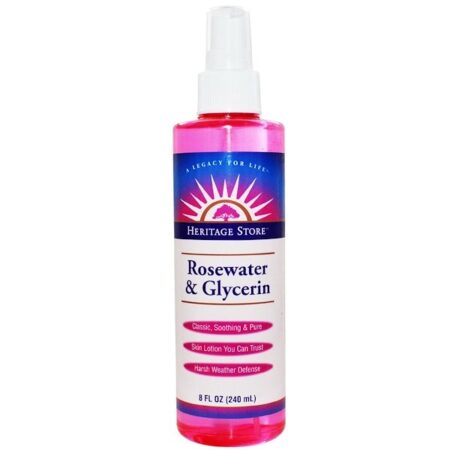 Heritage Store, Água de Rosas e Glicerina, Pulverizador de Névoa Atomizador, 240 ml (8 fl oz)