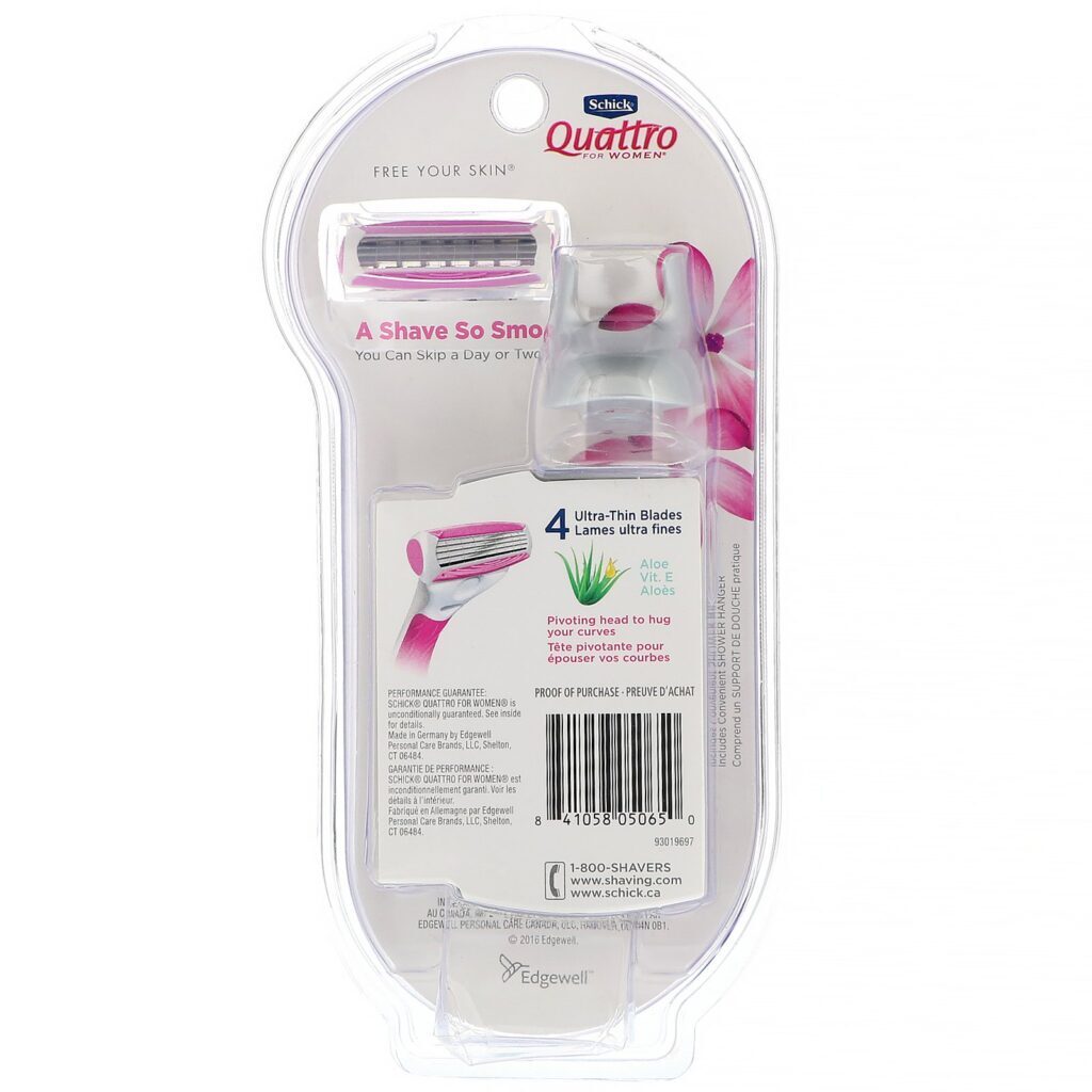 Schick, Quattro para mulheres, 1 lâmina, 4 cartuchos - Imagem 2