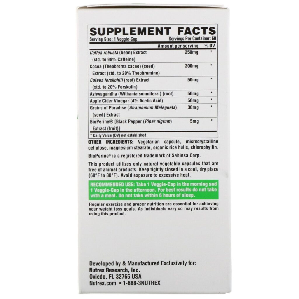 Nutrex Research, Natural Series, LIPO-6 Natural Fat Burner, Plant Based, 60 Veggie-Caps - Imagem 2