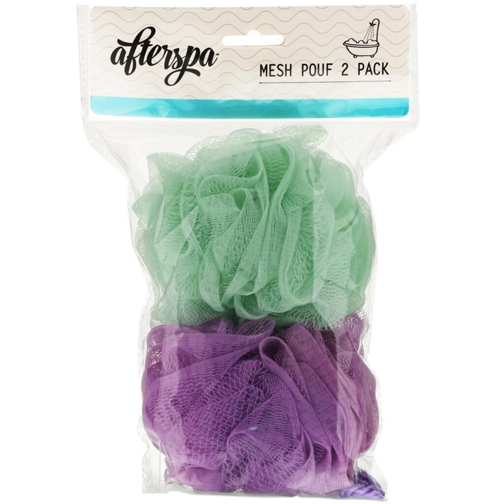 AfterSpa, Mesh Pouf, 2 Pack - Imagem 2