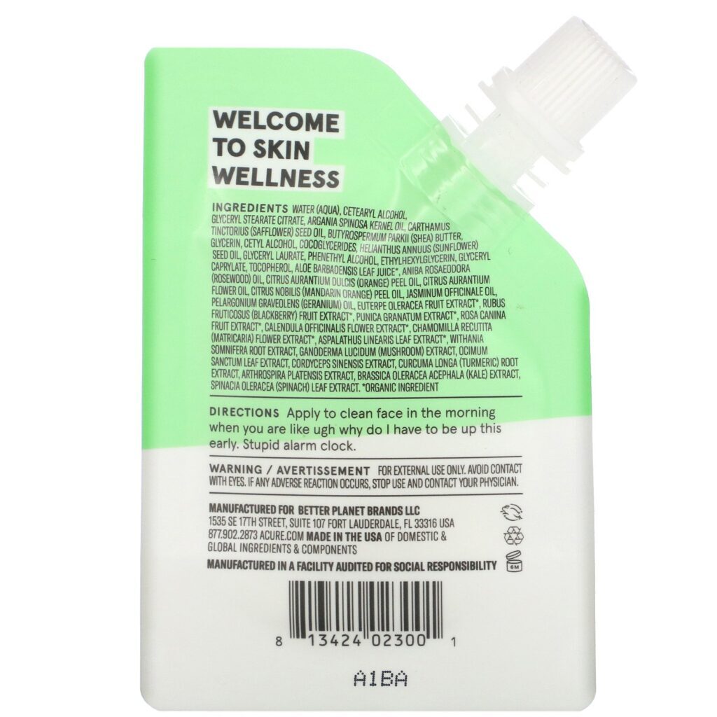Acure, Ultra Hydrating 12 Hour Facial Moisturizer, 0.67 fl oz (20 ml) - Imagem 2