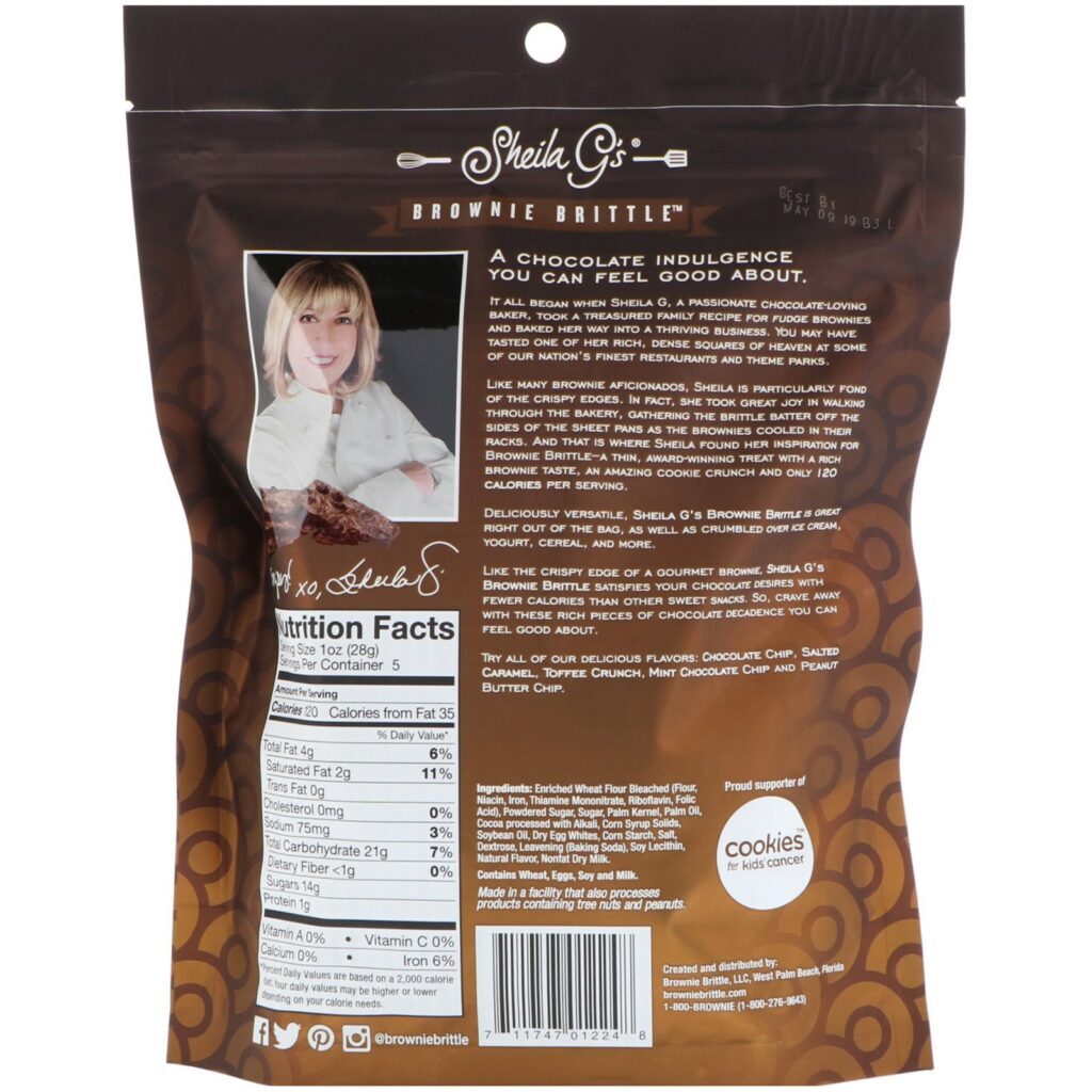 Sheila G's, Brownie Brittle, Gotas de Chocolate, 5 oz (142 g) - Imagem 2