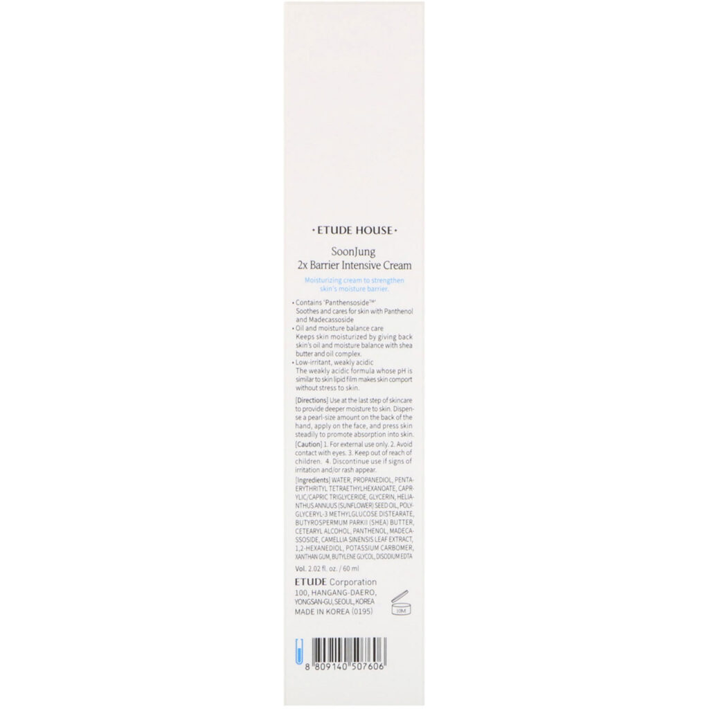 Etude House, Soon Jung, Creme com Barreira Intensiva 2x, 60 ml (2,02 fl oz) - Imagem 3