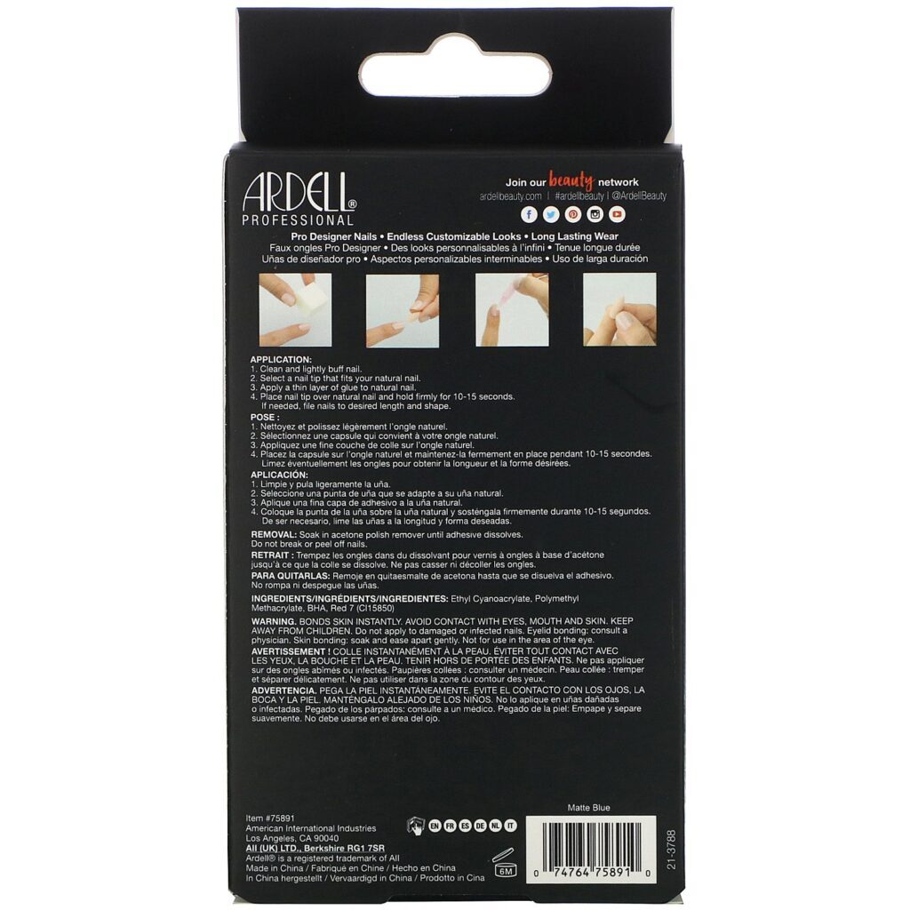 Ardell, Nail Addict Premium, Matte Blue, 0.07 oz (2 g) - Imagem 2