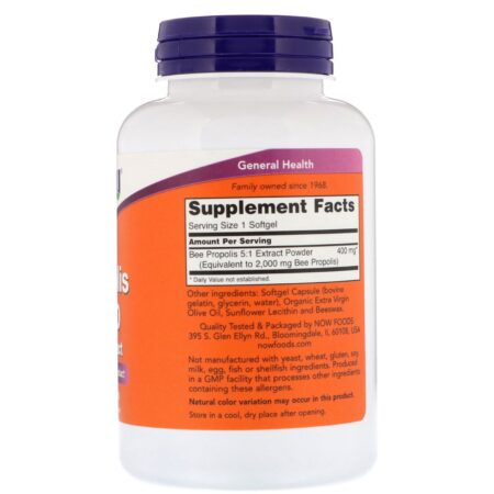 Now Foods, Própolis 2000, 90 Cápsulas Softgel - Image 2