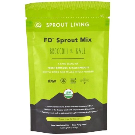 Sprout Living, Mistura de Brotos FD, Brócolis e Couve-de-Folhas, 113 g (4 oz)