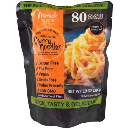 Miracle Noodle, Refeição Pronta para Comer, Noodles Japonês de Curry, 10 onças (280 g)