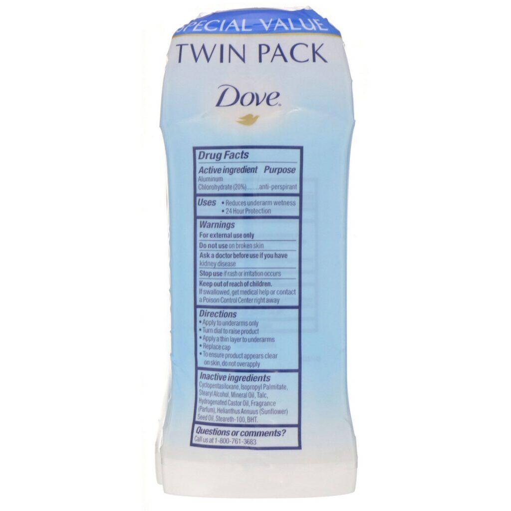 Dove, Desodorante sólido invisível, Original Clean, embalagem com 2, 74 g cada - Imagem 2