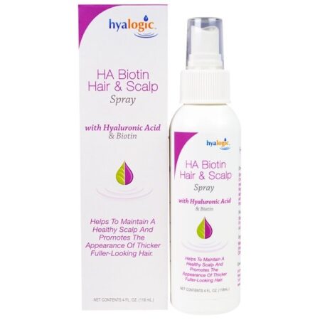 Hyalogic, Spray com HA Biotina para Cabelo e Couro Cabeludo, 118 ml