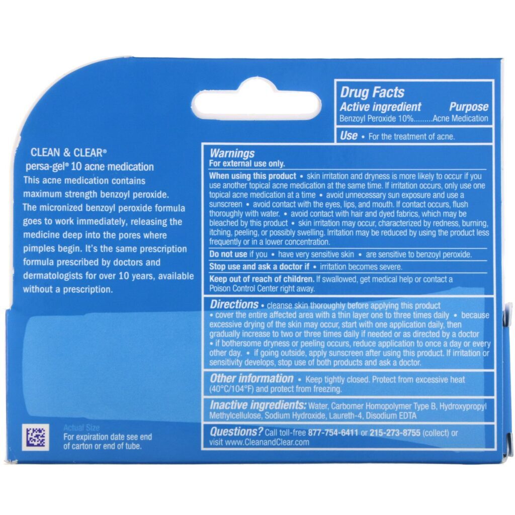 Clean & Clear, Persa-Gel 10, Potência Máxima, 1 oz (28 g) - Imagem 3
