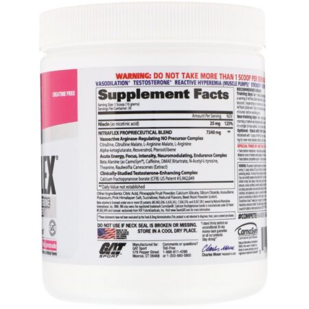 GAT, NITRAFLEX, Pink Lemonade, 10.6 oz (300 g) - Image 2