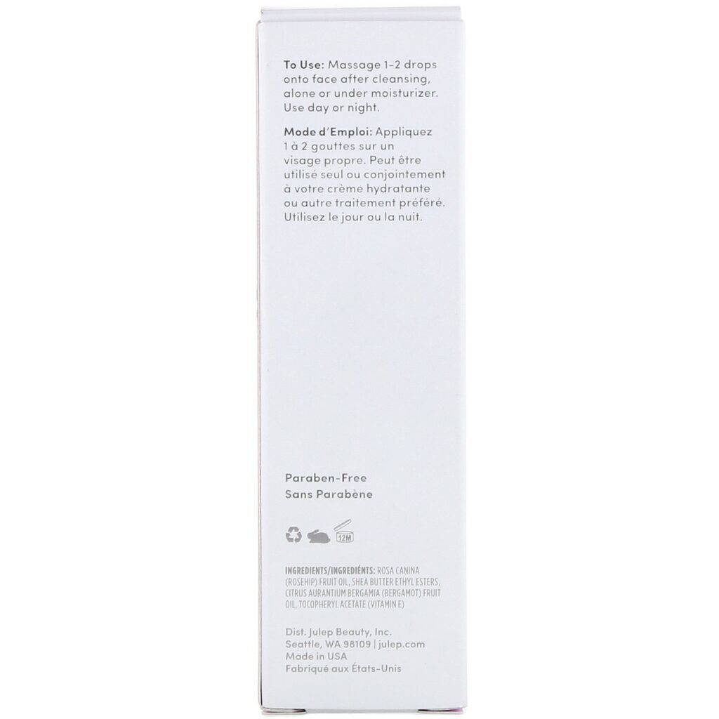 Julep, Boost Your Radiance, óleo facial reparador de rosa mosqueta, 25 ml - Imagem 3