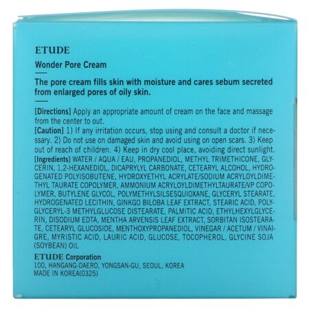 Etude House, Wonder Pore, Cream, 2.53 fl oz (75 ml) - Image 4