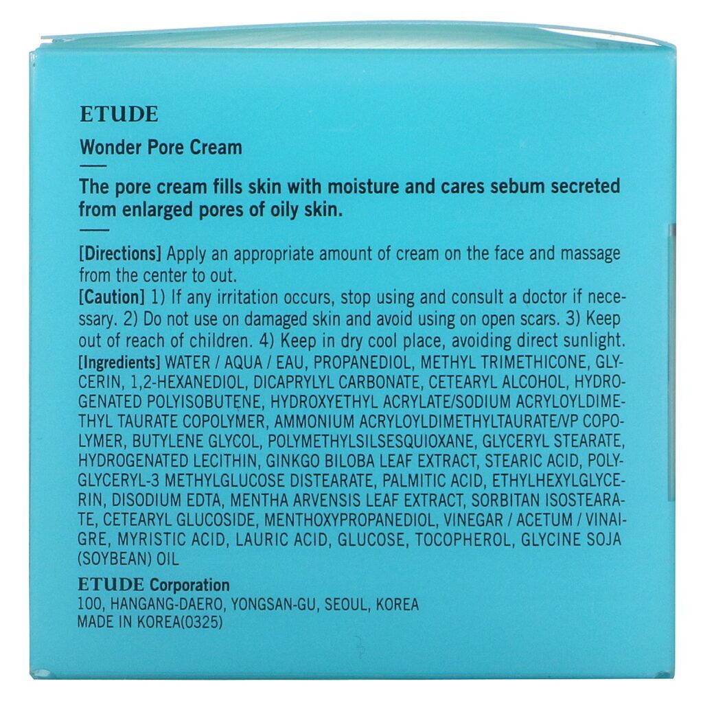 Etude House, Wonder Pore, Cream, 2.53 fl oz (75 ml) - Imagem 4