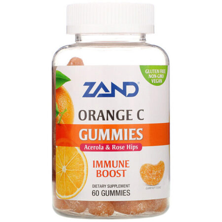 Zand, Orange C Gummies, Acerola & Rose Hips, Immune Boost, 60 Gummies