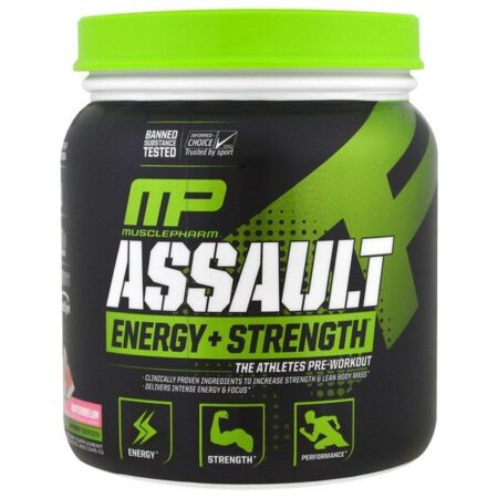 MusclePharm, Assault Energy + Strength, Pré-Treino, Melancia, 345 g (12,17 oz)