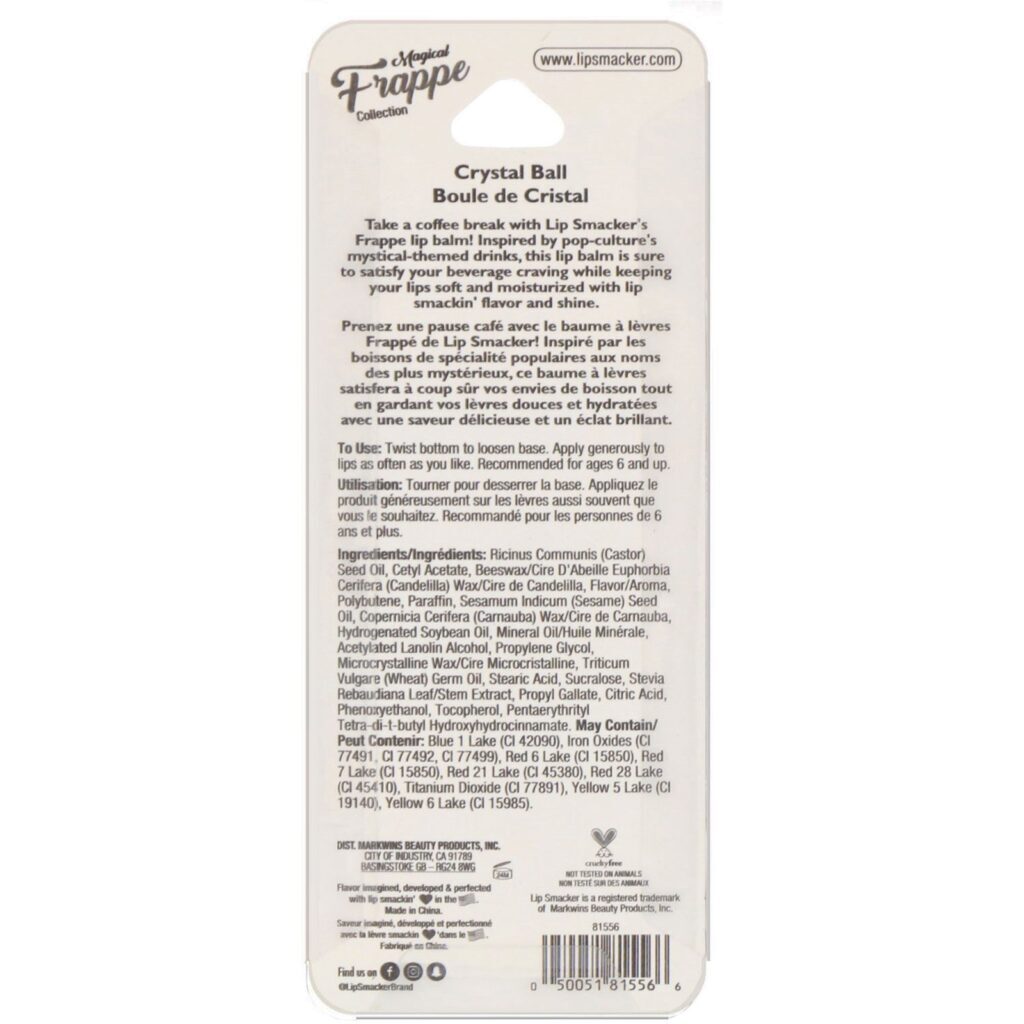 Lip Smacker, Protetor labial Frappe Cup, Crystal Ball, 0,26 oz (7,4 g) - Imagem 2