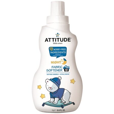 ATTITUDE, Little Ones, Amaciante de Roupas, Noite, Camomila Calmante, 40 Cargas, 1 l (33,8 fl oz)