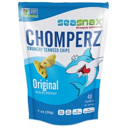 SeaSnax, Chomperz, Chips Crocantes de Algas Marinhas, 30 g (1 oz)