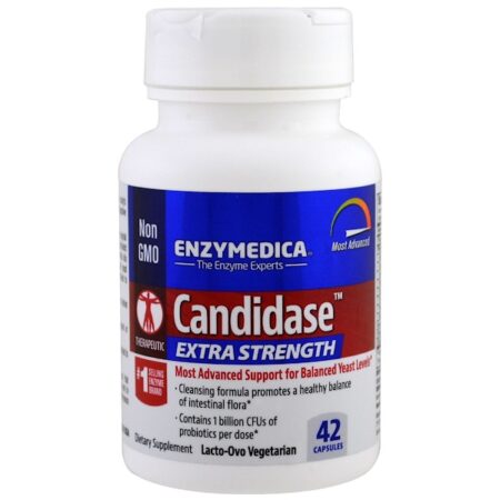 Enzymedica, Candidase, Extra Strength, 42 Cápsulas