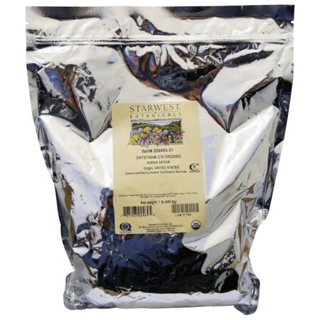 Starwest Botanicals, Aveia Orgânica C/S, 453,6 g (1 lb)