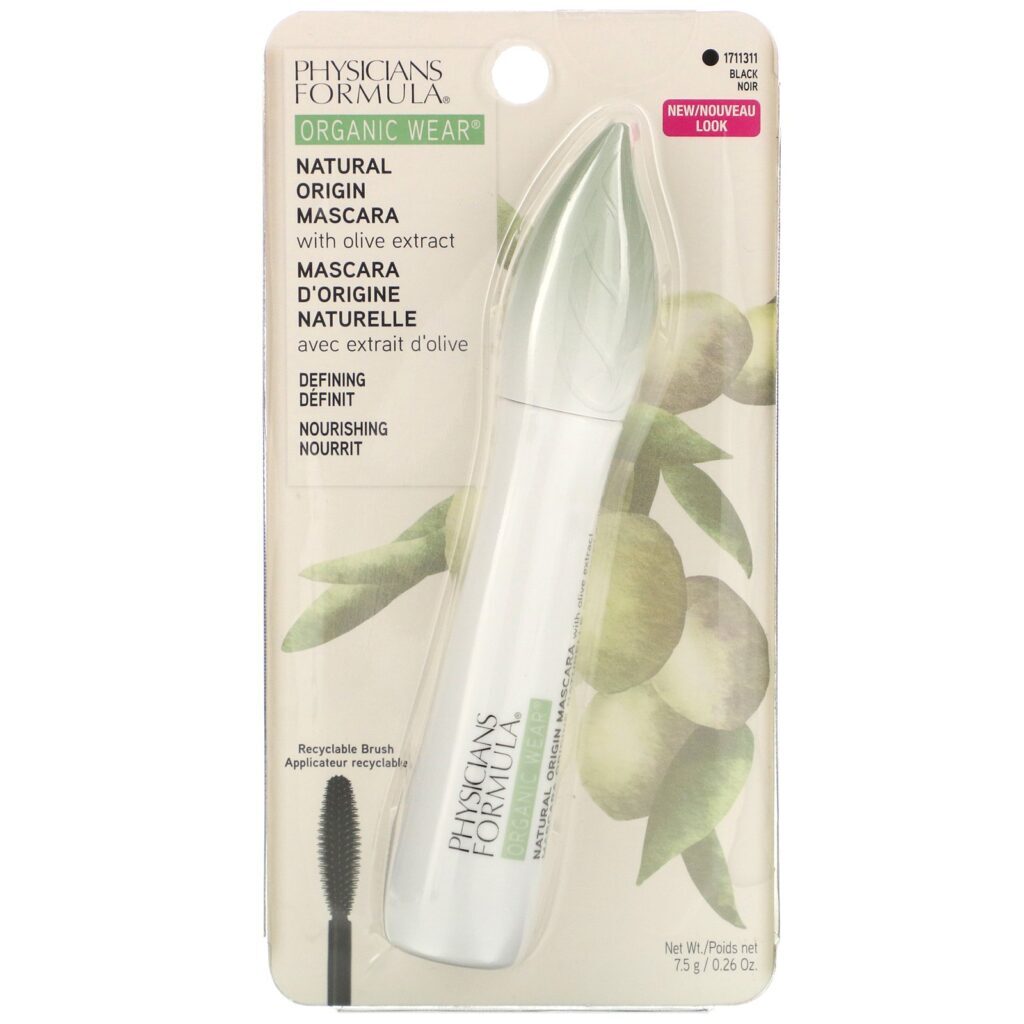 Physicians Formula, Organic Wear, Natural Origin Mascara, Black, 0.26 oz (7.5 g) - Imagem 2