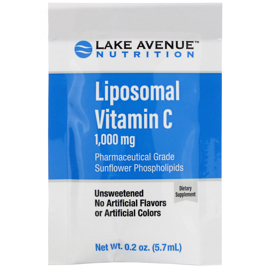 Lake Avenue Nutrition, Vitamina C Lipossomal, Sem Sabor, 1.000 mg, 30 Envelopes, 5,7 ml (0,2 oz) Cada - Imagem 3