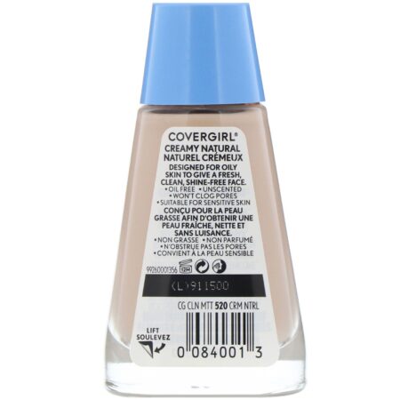 Covergirl, Base líquida Clean Matte, 520 Natural creme, 30 ml - Image 2