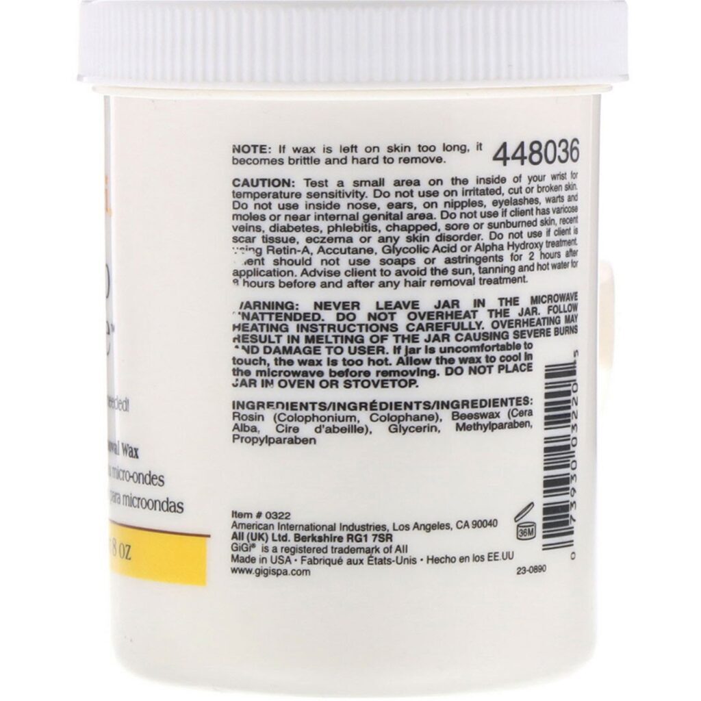 Gigi Spa, Cera de Microondas para Remoção de Pêlos sem Tiras, 8 oz (226 g) - Imagem 2